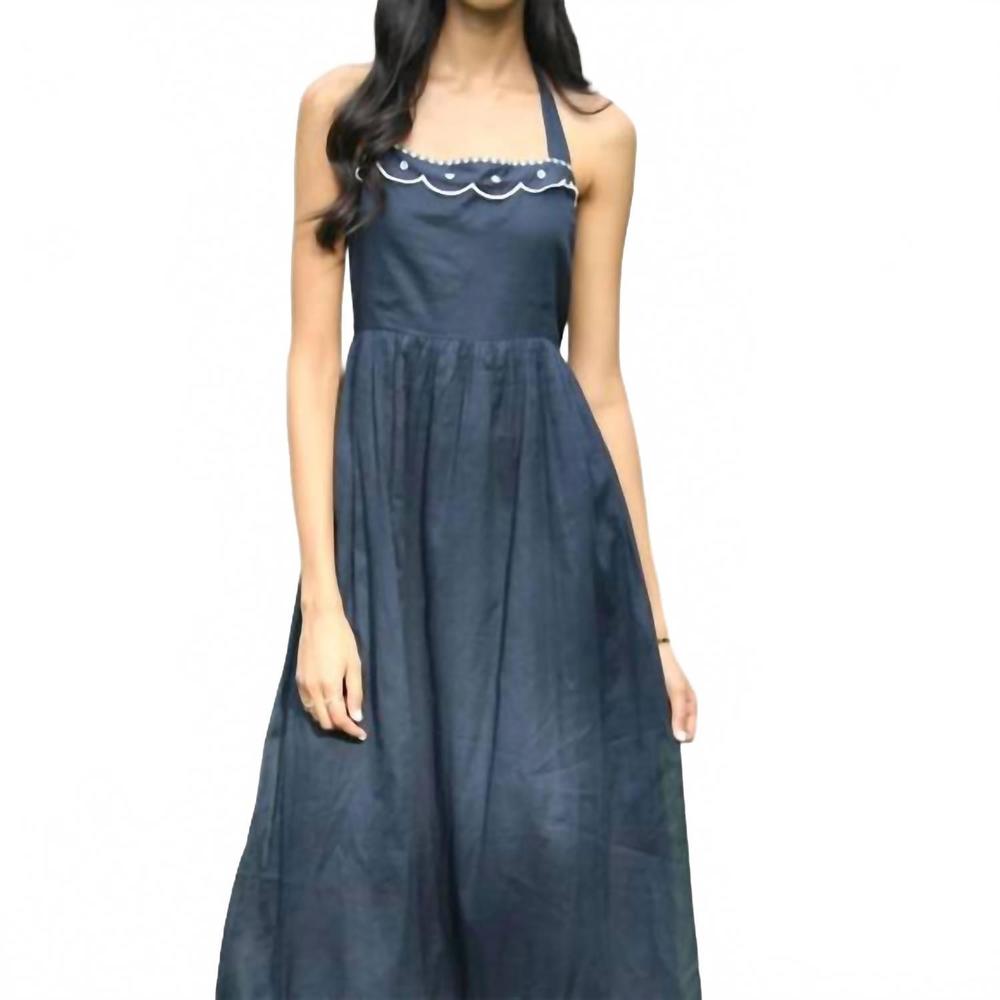 NEW WKND WYFR positano halter dress in black